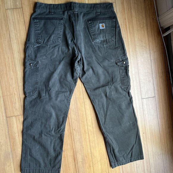 Lot of 3 38x30 Carhartt Relaxed Fit Ripstop Cargo Work Pants, Brown - Picture 10 of 11